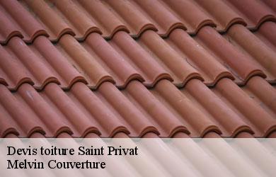 Devis toiture  saint-privat-19220 Melvin Couverture