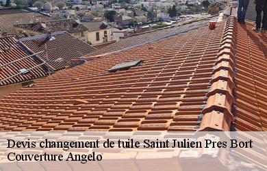 Devis changement de tuile  saint-julien-pres-bort-19110 Couverture Angelo 