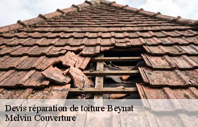 Devis réparation de toiture beynat-19190 Melvin Couverture