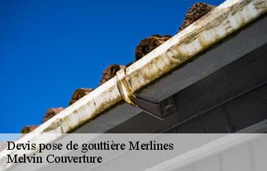 Devis pose de gouttière merlines-19340 Melvin Couverture