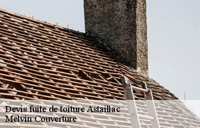 Devis fuite de toiture  astaillac-19120 Melvin Couverture