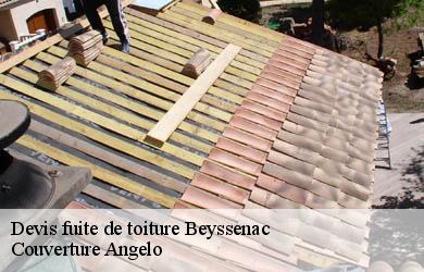 Devis fuite de toiture  beyssenac-19230 Couverture Angelo 